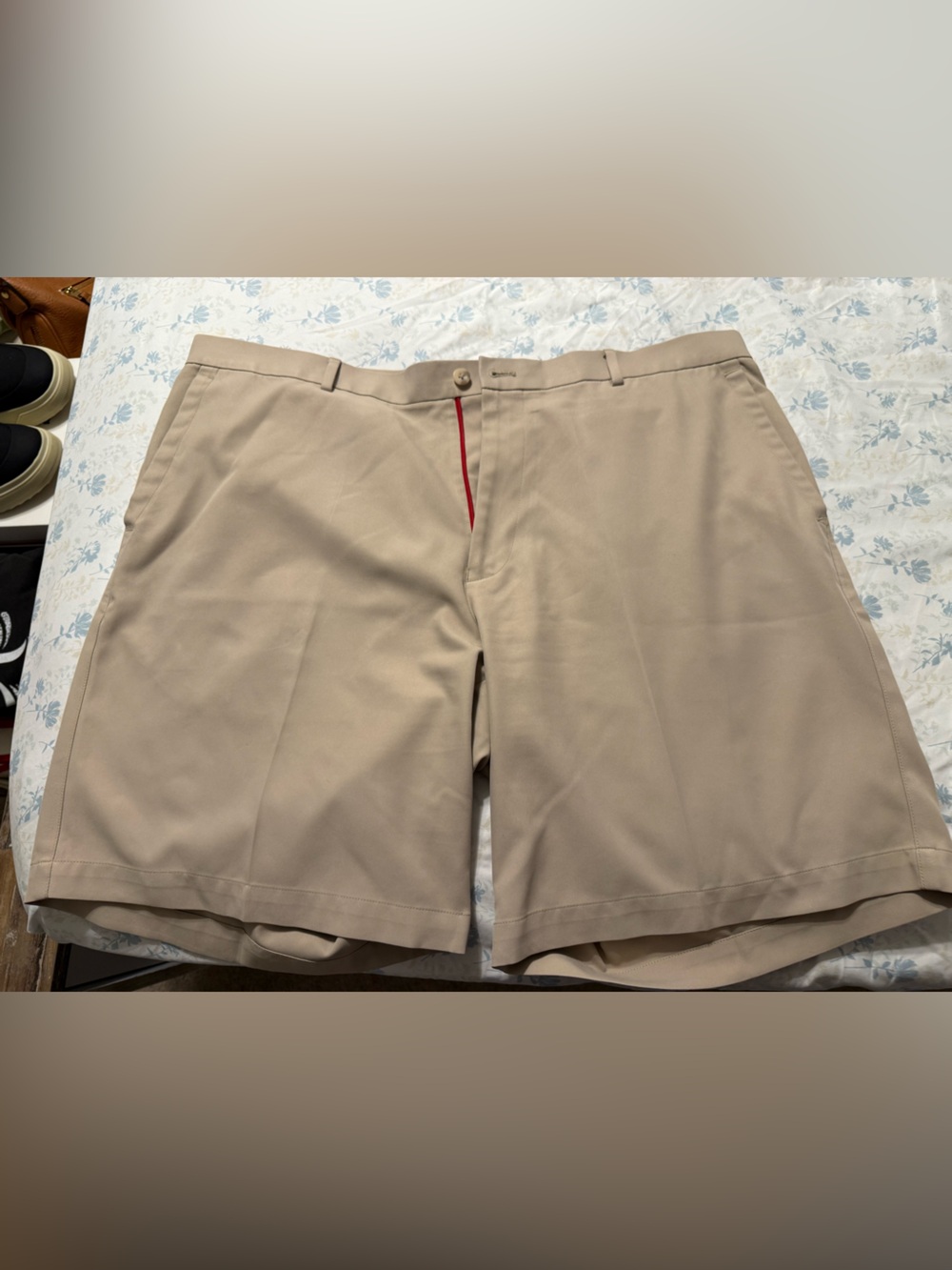 Peter Millar Beige Performance Golf Shorts
